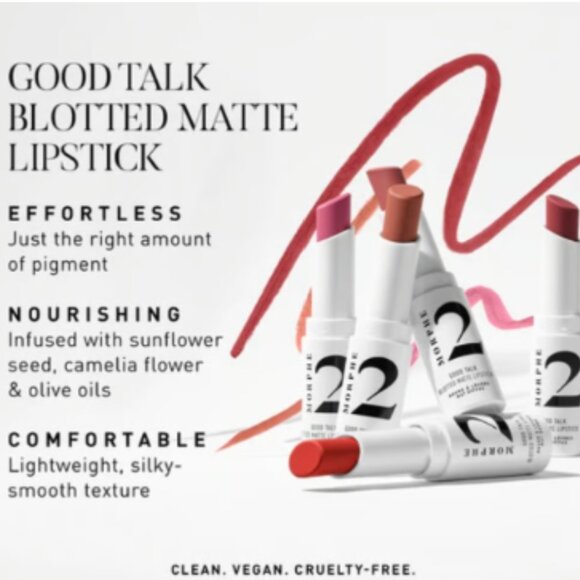 MORPHE 2 Good Talk Blotted Matte Lipstick ~ Cocoa Cutie ~ 3g / 0.10 oz NIB - Picture 7 of 10